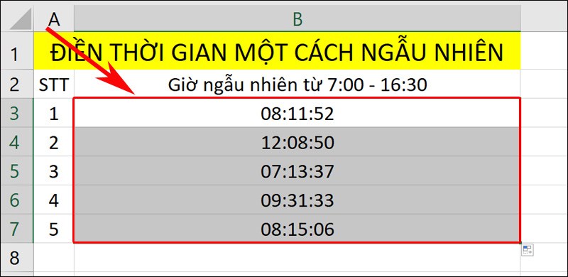 Nhấn phím Enter để hiển thị kết quả