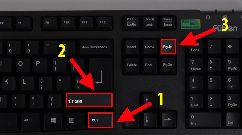 Nhấn tổ hợp phím Ctrl + Shift + PgUp(Để chuyển đến Sheet bên phải)