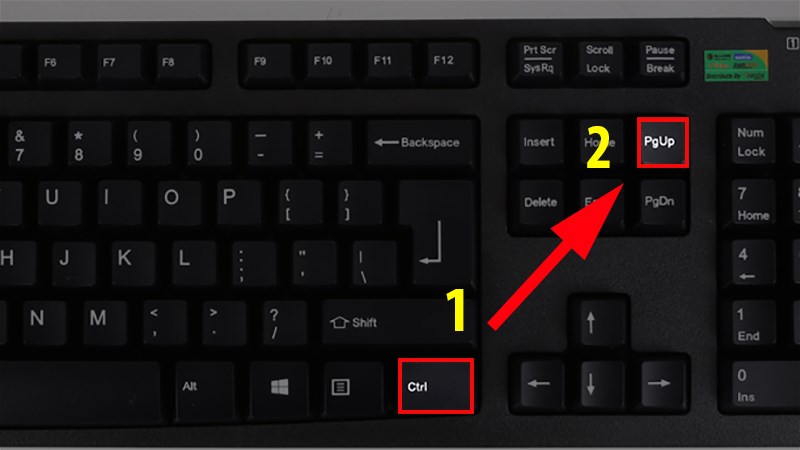 Nhấn tổ hợp phím Ctrl + PgDn
