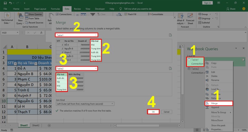 Lấy dữ liệu bằng Power Query.