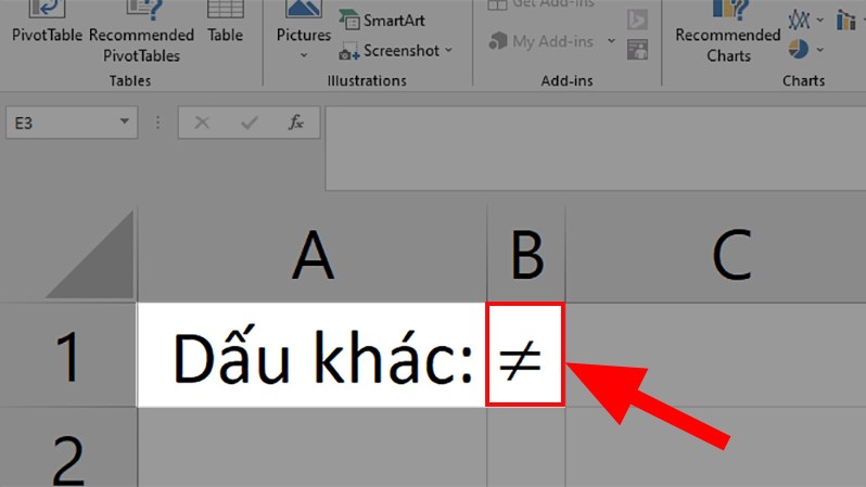 Ký tự khác sau khi được chèn thành công