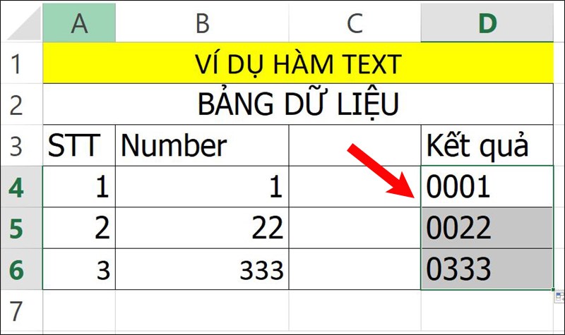 Nhấn Enter để hiển thị kết quả.