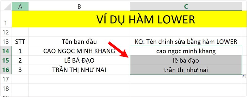 Nhấn Enter để hiển thị kết quả.