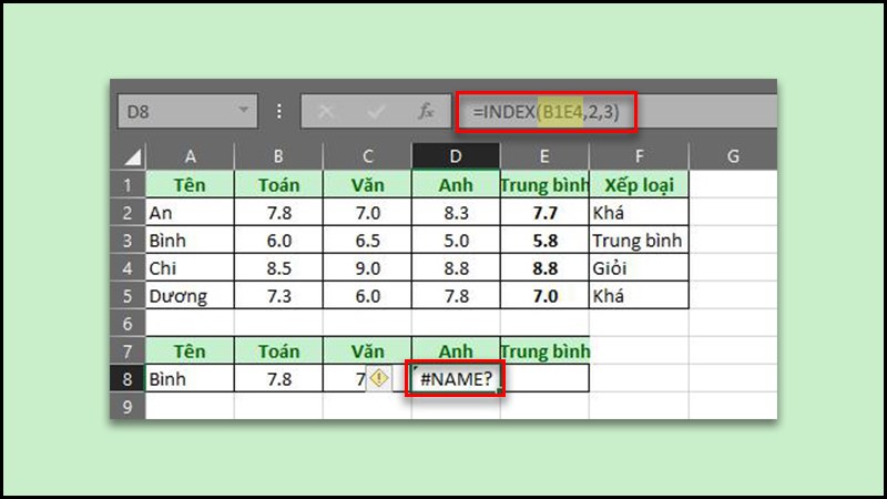 Lỗi #NAME? 3