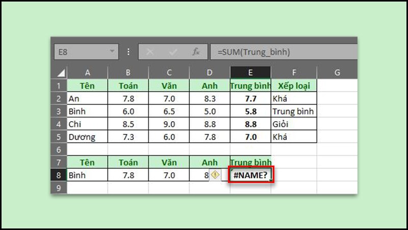 Lỗi #NAME? 4