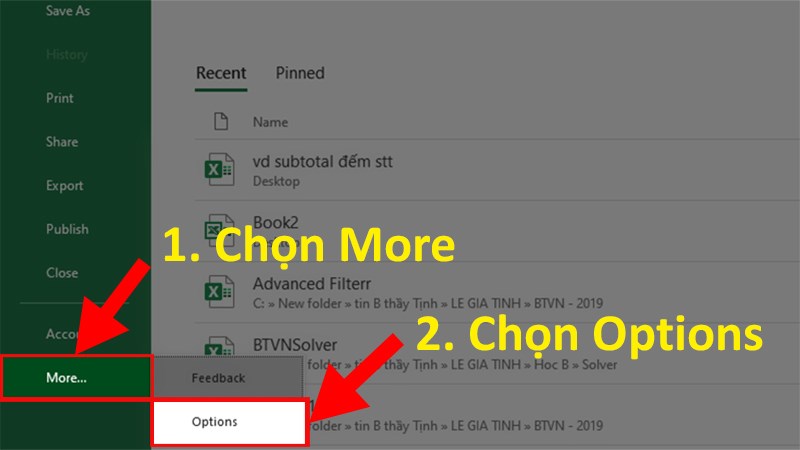 Ở phần Manage > Chọn Go...