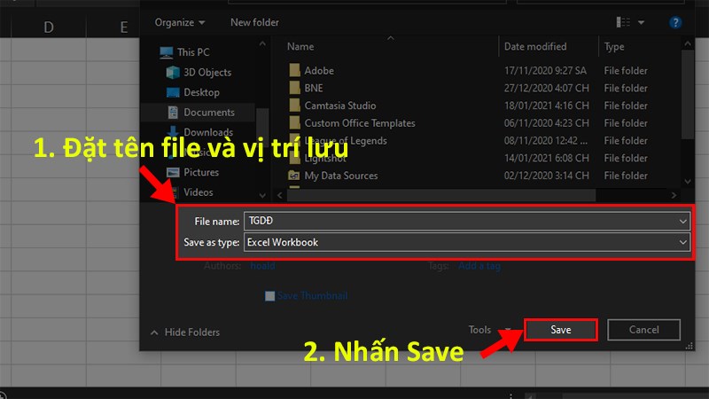 Nhấn Save