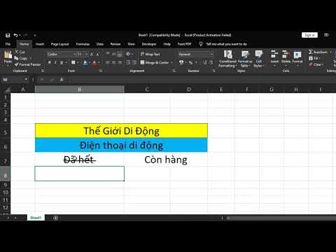 Video hướng dẫn cách gạch ngang chữ trong Excel