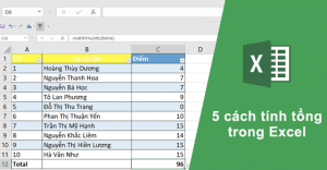 5 cách tính tổng trong Excel nhanh nhất, đơn giản, ai cũng làm được