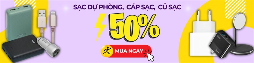 Sạc dự phòng, cáp sạc, củ sạc giá rẻ nhất, sale lớn 50%!!!