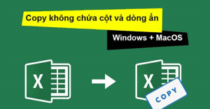 Cách copy trong Excel không chứa cột, dòng ẩn cho Windows và MacOS