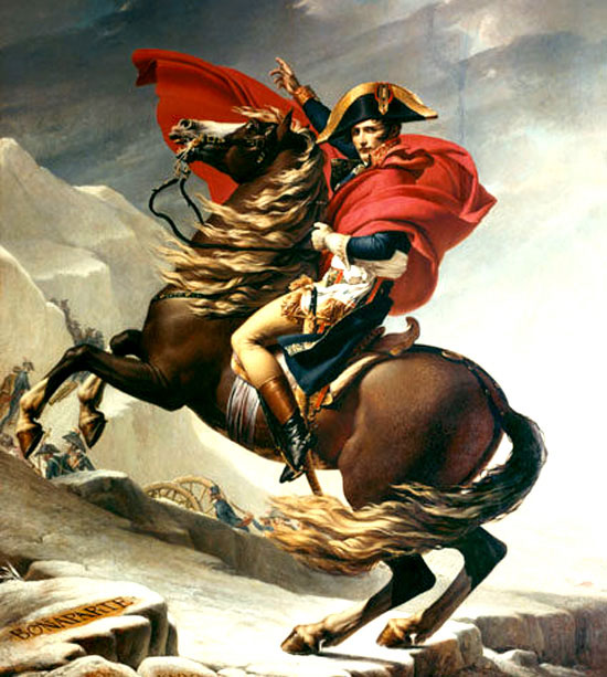 Họa phẩm thể hiện uy quyền của Napoleon.